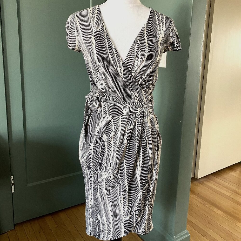 Printed Wrap-Around Dress | Banana Republic | S